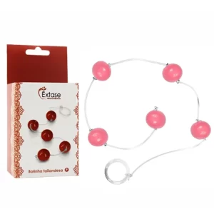 Bolinha Tailandesa em Acrílico com corda em Silicone Tamanho P Êxtase