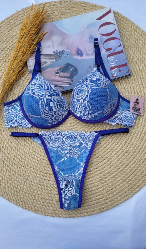 Conjunto Renda Bicolor Ref. 0082- Azul - Image 10