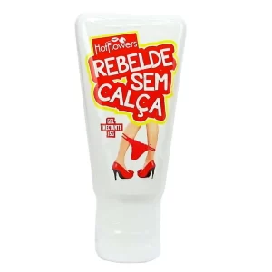 Rebelde Sem Calça Dessensibilizante e Excitante 15g Hot Flowers.