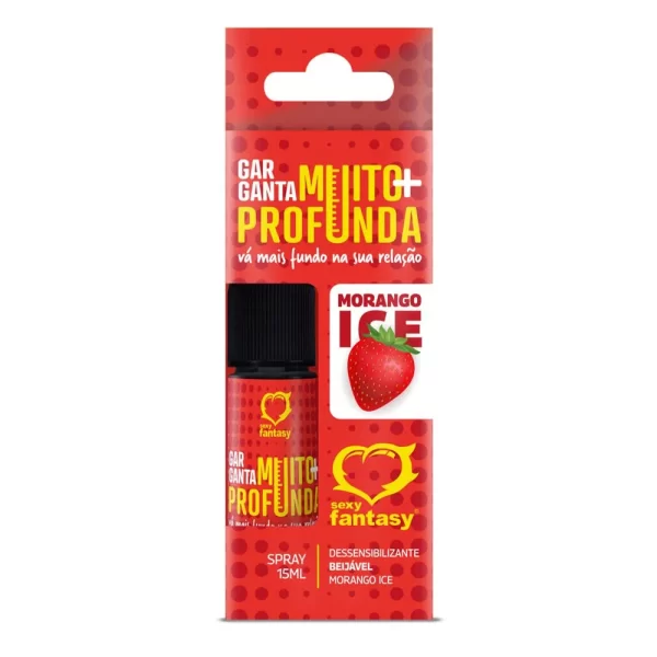 Garganta Muito Mais Profunda Dessensibilizante em Spray Beijável Morango 15ml Sexy Fantasy - Image 2