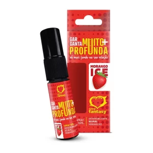 Garganta Muito Mais Profunda Dessensibilizante em Spray Beijável Morango 15ml Sexy Fantasy