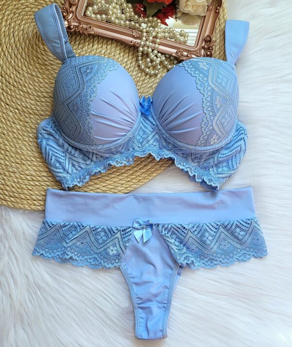 Conjunto Comfy Plus size Azul BB-Ref.0095-Tamanho 52.