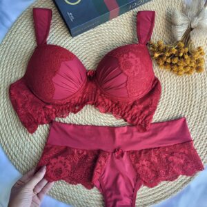 Conjunto Comfy Plus size Vermelho-Ref.0095-Tamanho 48.
