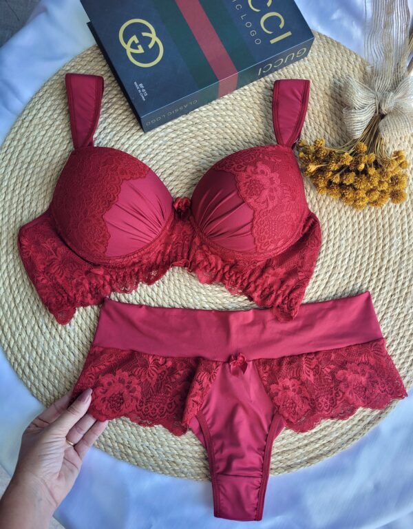 Conjunto Comfy Plus size Vermelho-Ref.0095-Tamanho 48.