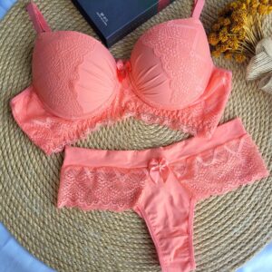 Conjunto Encanto Plus size Pêssego Ref.0093-Tamanho 48.