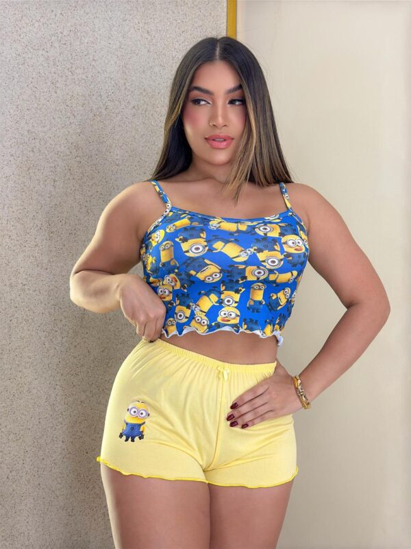 Pijama Ondinha Cropped Minions Ref.3064.