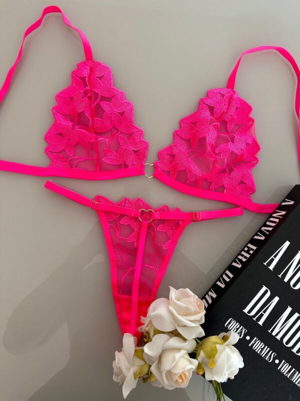 Conjunto Tule Coração Ref.0099